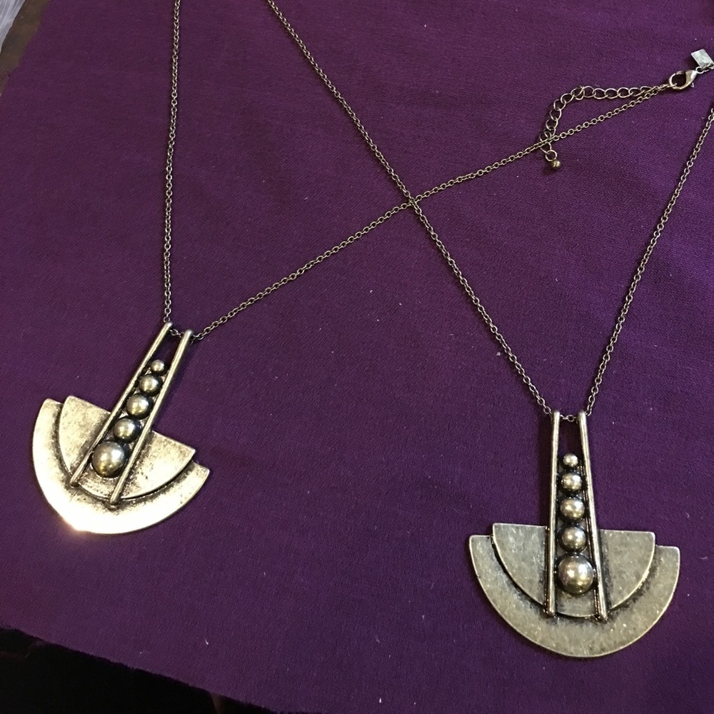 2 long  matching necklaces